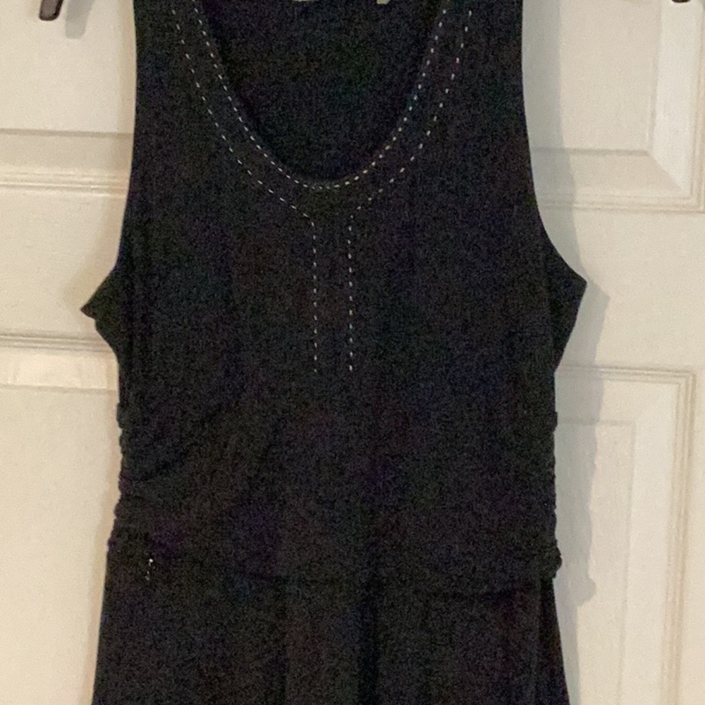 Black Sleeveless Scoop Neck Midi Sundress